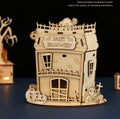 Halloween DIY House Wooden Puzzle Children's Handmade Halloween House Puzzle Toy