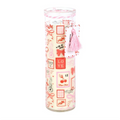 Valentine Stamp Print Sparkling Rose Tube Candle