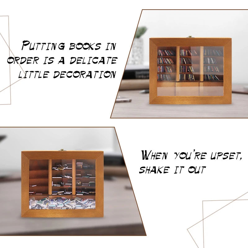 Wooden Bookshelf Desktop Decor