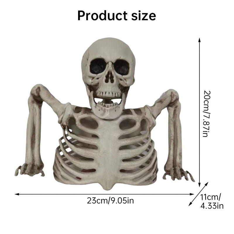 Halloween glowing skull decor for outdoor yard, spooky props for vacation home.
