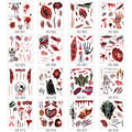 Halloween Day Atmosphere DIY Dress Up Scary Scars Tattoo Stickers