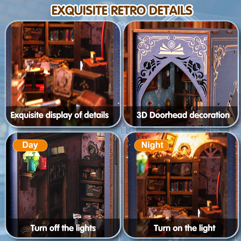 Salton's Retro Bookstore Wooden Book Nook Kit F07AM15-8-68060-1