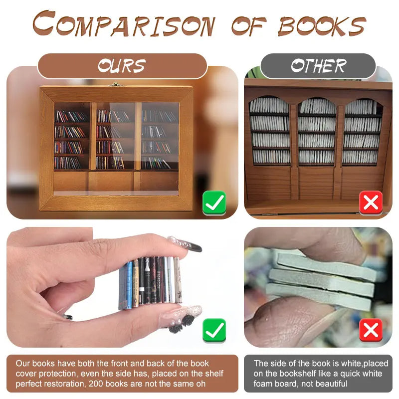 Wooden Bookshelf Desktop Decor