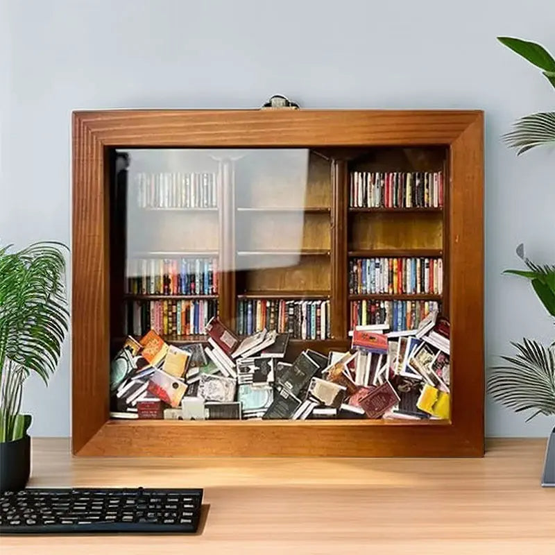 Wooden Bookshelf Desktop Decor