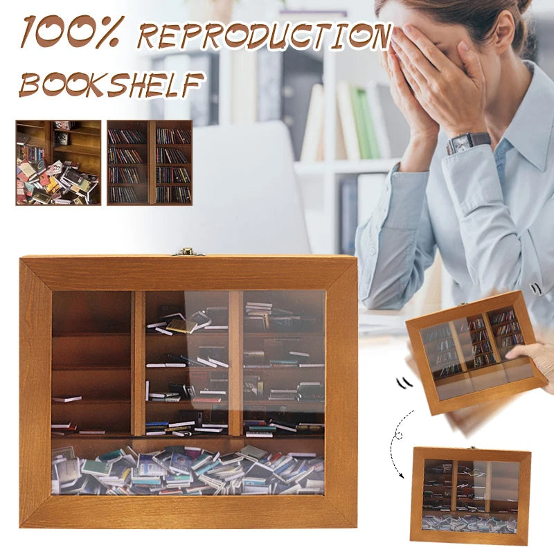 Wooden Bookshelf Desktop Decor