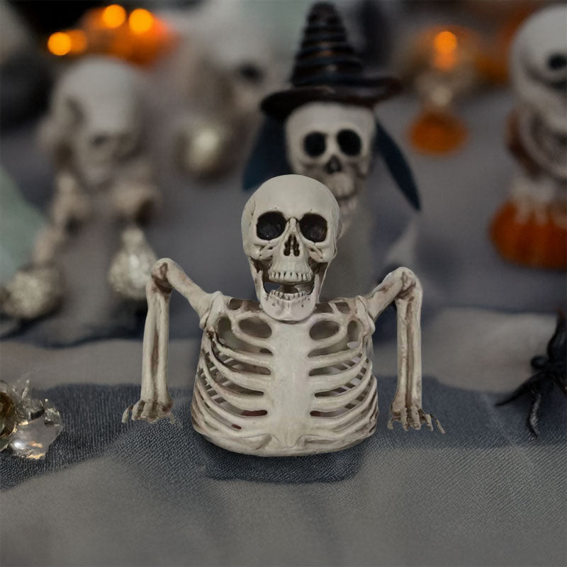 Halloween glowing skull decor for outdoor yard, spooky props for vacation home.