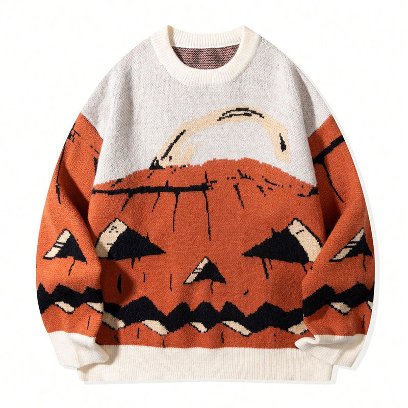 Pumpkin long sleeved sweater