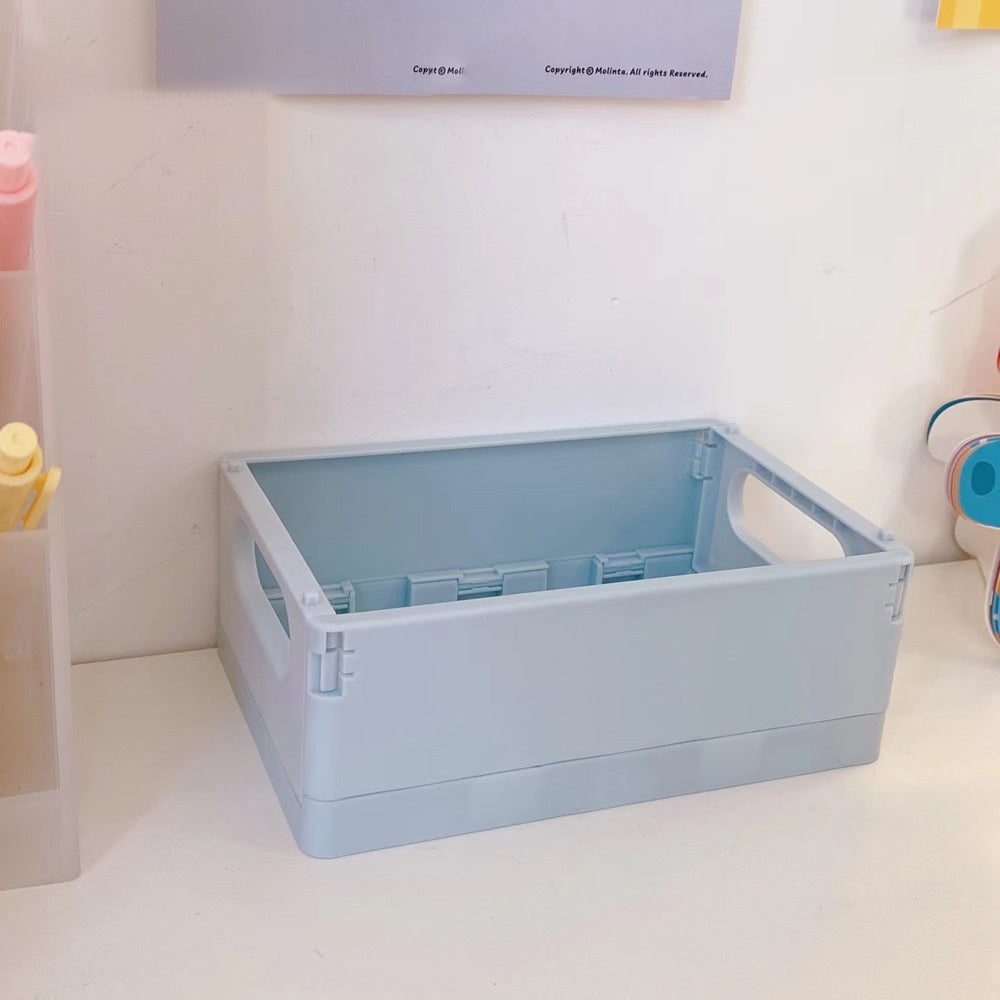 Dormitory Desktop Storage Box Book Snack Toy Storage Basket Simple Foldable Finishing Storage Box Sundries Small Basket