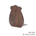 Simple Wooden Book Stand Creative Black Walnut Bookshelf Cartoon Bookend Student Solid Wood Cute Book Support