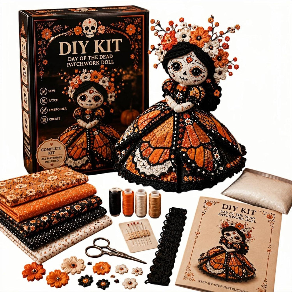 Halloween DIY Craft Kit Patchwork Doll DIY Kit Sewing Kit