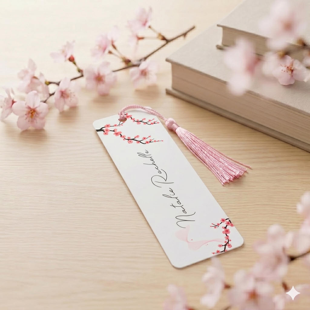 Personalised Cherry Blossom Bookmark