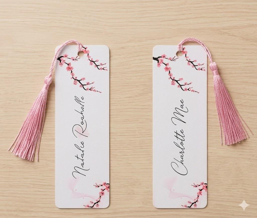 Personalised Cherry Blossom Bookmark
