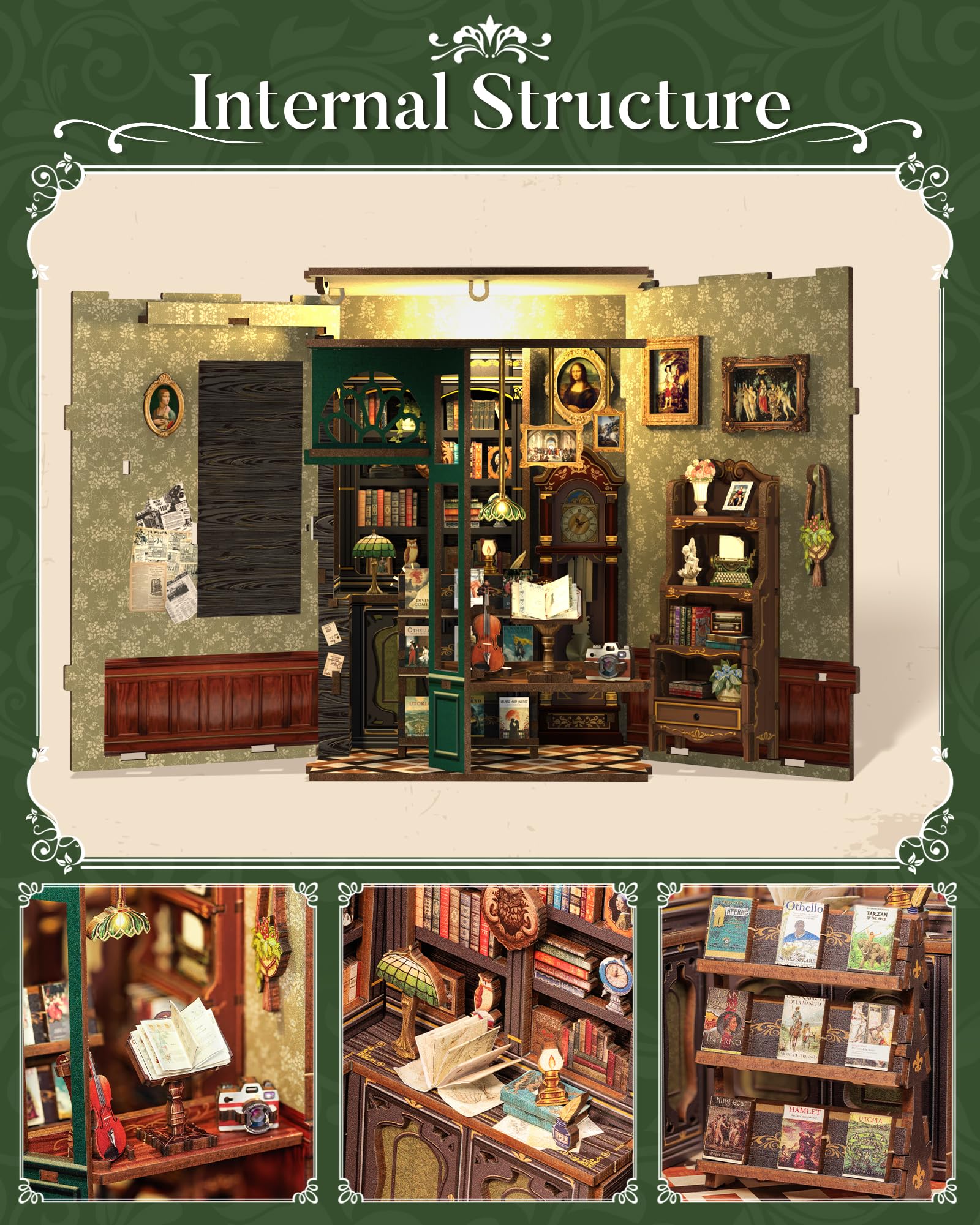 CUTEBEE Book Nook – Owl Bookstore